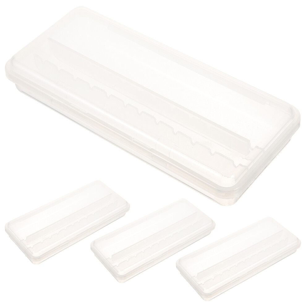 Happyyami 4Pcs Clear Nail Drill Bits Storage Containers For Polishing Heads