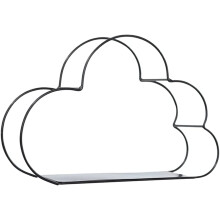 cloud shaped desktop book rack metal wire magazine holder black