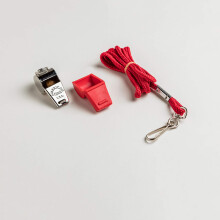 American Whistle Corporation American Classic Whistle - 126 dB DB Whistle en laiton avec lonyards et SAFE-T-TIP - Made in America (Red)