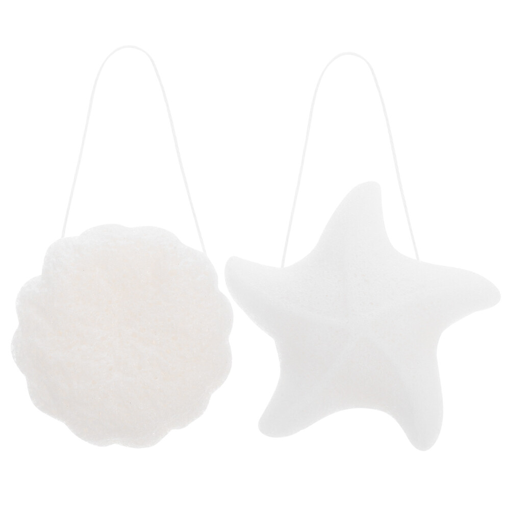 2 Pcs Baby Bath Sponges Shower Scrubbers Happyyami
