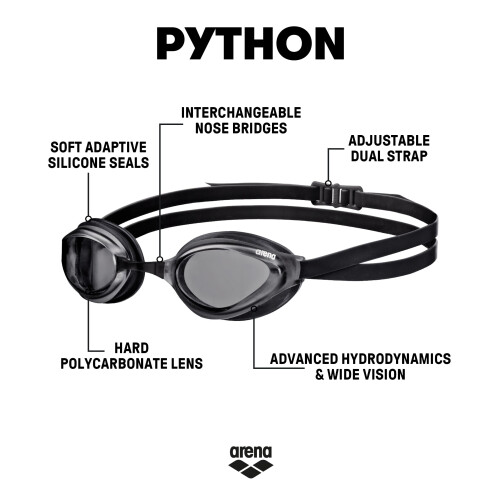 Arena Occhialini da nuoto Arena Python Racing per uomo e donna con protezione UV Ant 1
