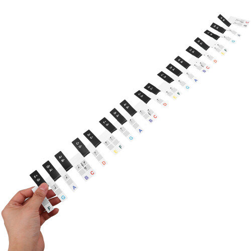 plastic 88-key piano keyboard stickers colorful note guide 2