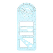 multi-function geometric drawing template math ruler school supply