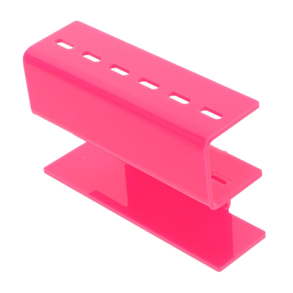 Pink Acrylic Eyelash Extension Tweezers Rack Portable Storage Holder For Lash Tools Compact Design