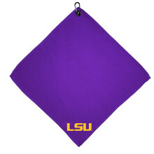 Team Golf NCAA LSU TIGERS Toalha de golfe com microfibra premium de clipe de carabiner com bolsos de waffles profundos absor      o de    gua superior