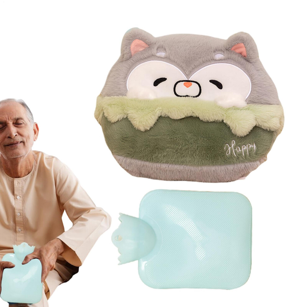 Hot Water Bag Cartoon Plush Hot Water Bottle 500ml Leak-Proof Portable Bed Warmer For Women Men Children Hands Feet