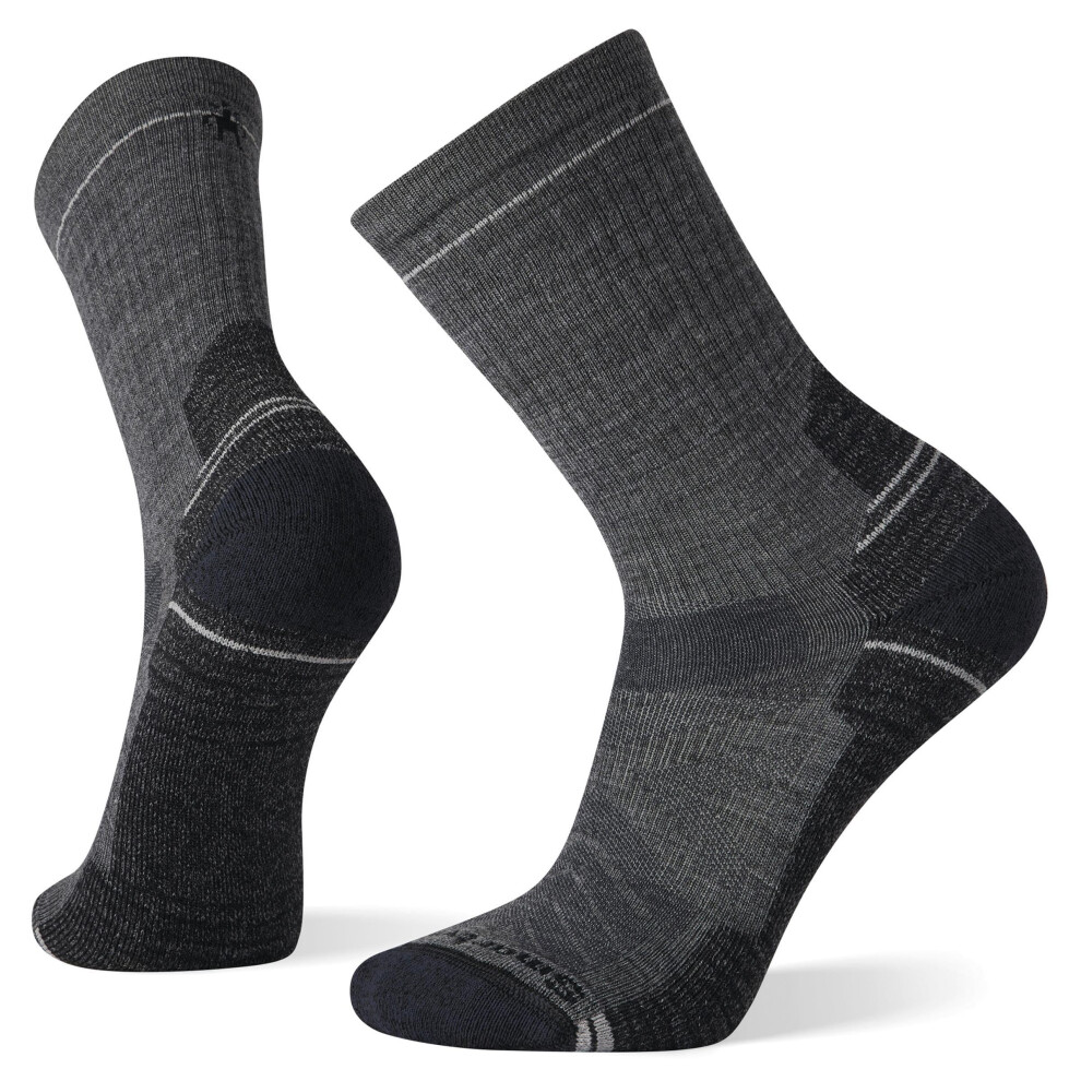 Smartwool Men's Hike Light Cushion Crew Hiking Socks, Medium Gray, L-image