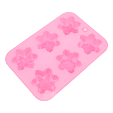 1Creatieve Roze Siliconen Zeepmal Zes Holtes Voor En