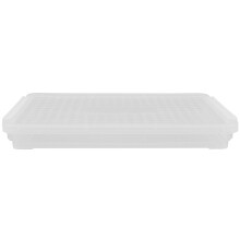 White PP File Box with Lid A4 Document Organizer for Desk