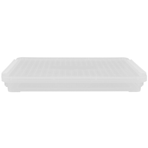 White PP File Box with Lid A4 Document Organizer for Desk