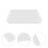 White PP File Box with Lid A4 Document Organizer for Desk 10