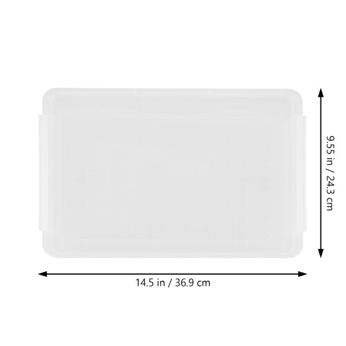 White PP File Box with Lid A4 Document Organizer for Desk 1