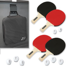 EastPoint Sports 4 -spelare bordtennis paddel & ping pong boll bolluppsttning - innehller 4 tr ping pong paddlar 12 bord tennisbollar och 1 f