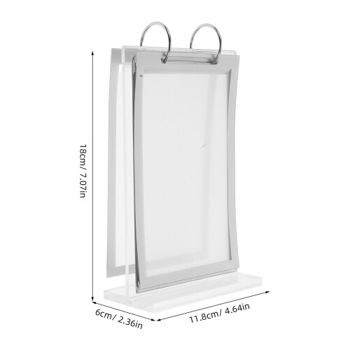a6 multi-page flip acrylic sign holder for restaurant menu display 1