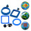 4pcs floating fish feeding rings with suction cup for aquarium 4