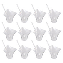 50 sets clear plastic mousse cups for pudding jelly ice cream storage