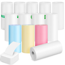 13 rolls colorful adhesive thermal paper for pocket printer