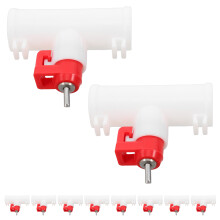 10Pcs Reusable Dual Head Automatic Poultry Drinkers Stainless Plastic