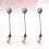 6Pcs Ceramic Handle Mini Ice Cream Spoons Grey Home Tableware 8
