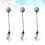 6Pcs Ceramic Handle Mini Ice Cream Spoons Grey Home Tableware 4