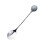 6Pcs Ceramic Handle Mini Ice Cream Spoons Grey Home Tableware 1