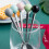 6Pcs Ceramic Handle Mini Ice Cream Spoons Grey Home Tableware 7