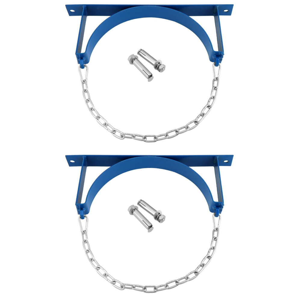 Steel Wall-Mounted Bracket For Cylinder, 4-Pack, Durable Gas Cylinder Bracket, Screws Included, Safety Chain 9084446133929