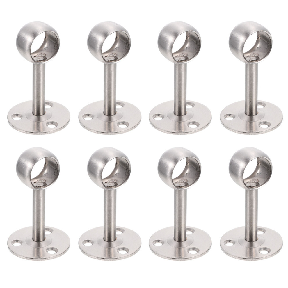 8Pcs Stainless Steel Ceiling Mount Brackets For Curtain Rod Support 3303680072587