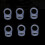 10pcs silicone baby pacifier clips holders rings gaskets transparent 4
