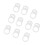 10pcs silicone baby pacifier clips holders rings gaskets transparent 8