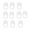 10pcs silicone baby pacifier clips holders rings gaskets transparent 1