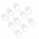 10pcs silicone baby pacifier clips holders rings gaskets transparent 10