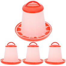 4pcs portable chicken feeder trough poultry feeding container