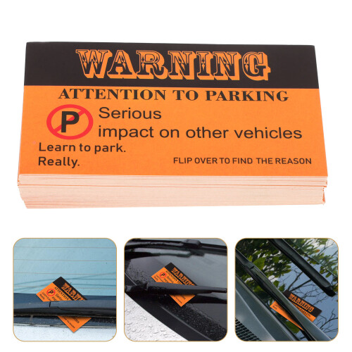 100pcs parking warning cards paper labels for teaching proper parking 2