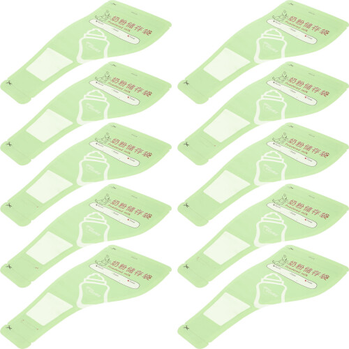 30Pièces Sachets Fermeture Double Anti- Lait Bébé Vert