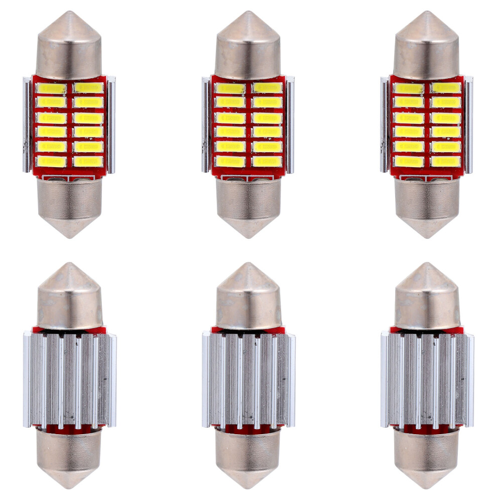 6 Pcs 31Mm Festoon Car Bulbs For License Plate Lighting 3303680074819