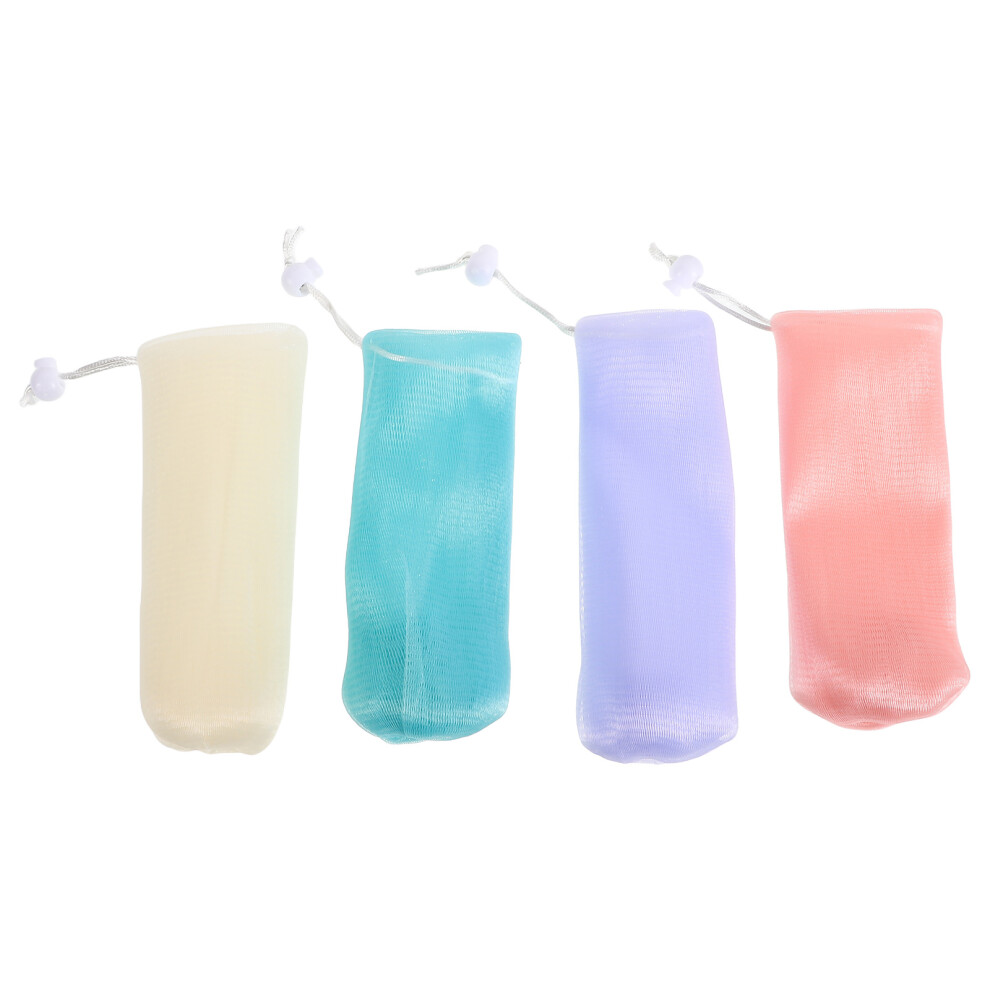 Vaguelly 8Pcs Thickened Foaming Soap Bag With Hanging Mesh Pouch