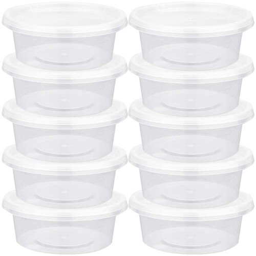100pcs plastic sauce containers with lids for takeout packaging