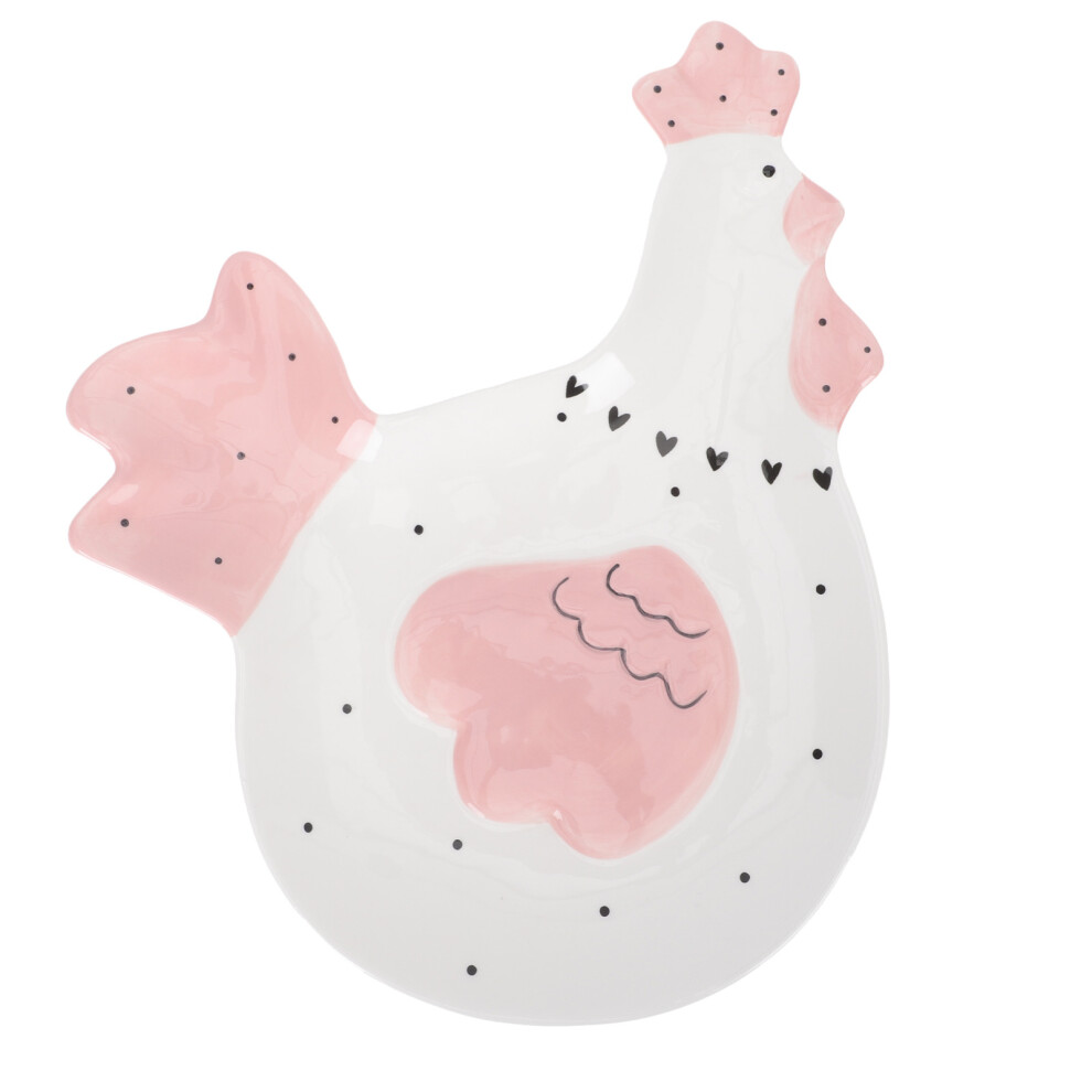 1Pc Ceramic Rooster Shape Dinner Plate Kids Cartoon Food Serving Tray Iplusmile