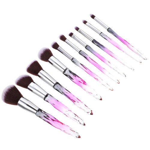 10 Pcs Makeup Brush Set Travel Foundation Accessories