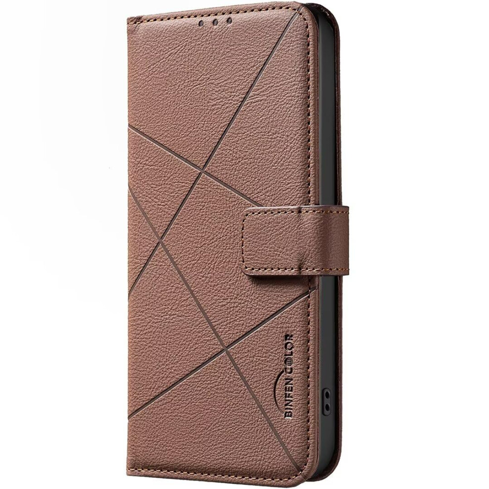 Case For Oppo A60 4G, Pu Leather Wallet Flip Cover, Card Holder, Shockproof Kickstand, Magnetic Closure, Brown 9354506982386