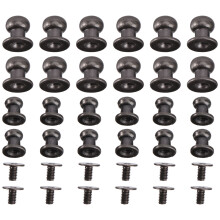 72-delig schroefnagels set voor lederware - 12 paar 8, 7, 6 mm