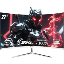 CRUA 27 Inch 180Hz/200Hz Curved Gaming Monitor