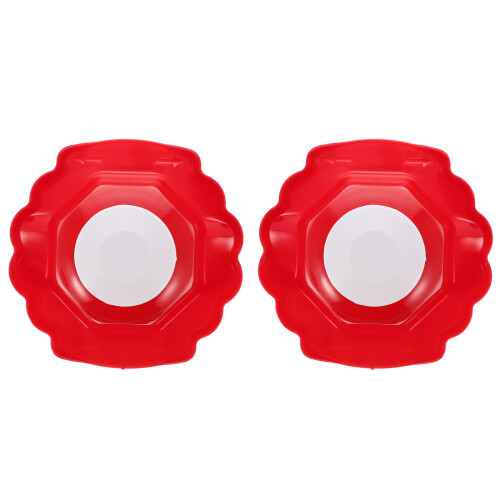 2Pcs Multi-Functional Food Finger Guard Red Compact Food Holder 1