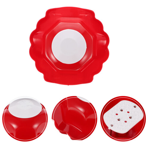 2Pcs Multi-Functional Food Finger Guard Red Compact Food Holder 2