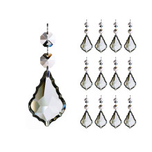 Lot de 12 pendentifs en cristal en forme de feuille d'   rable pour lustre, 63 mm