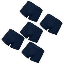 5 katoenen herenboxers, elastisch, ademend, 4XL (marineblauw)