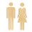 2 toiletstickers dames/ - bordjes voor rustkamers 1