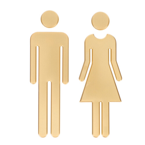 2 toiletstickers dames/ - bordjes voor rustkamers