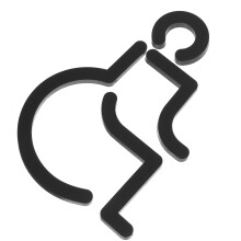rolstoelteken sticker voor badkamer toilet 1